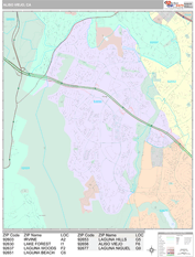 Aliso Viejo Digital Map Premium Style